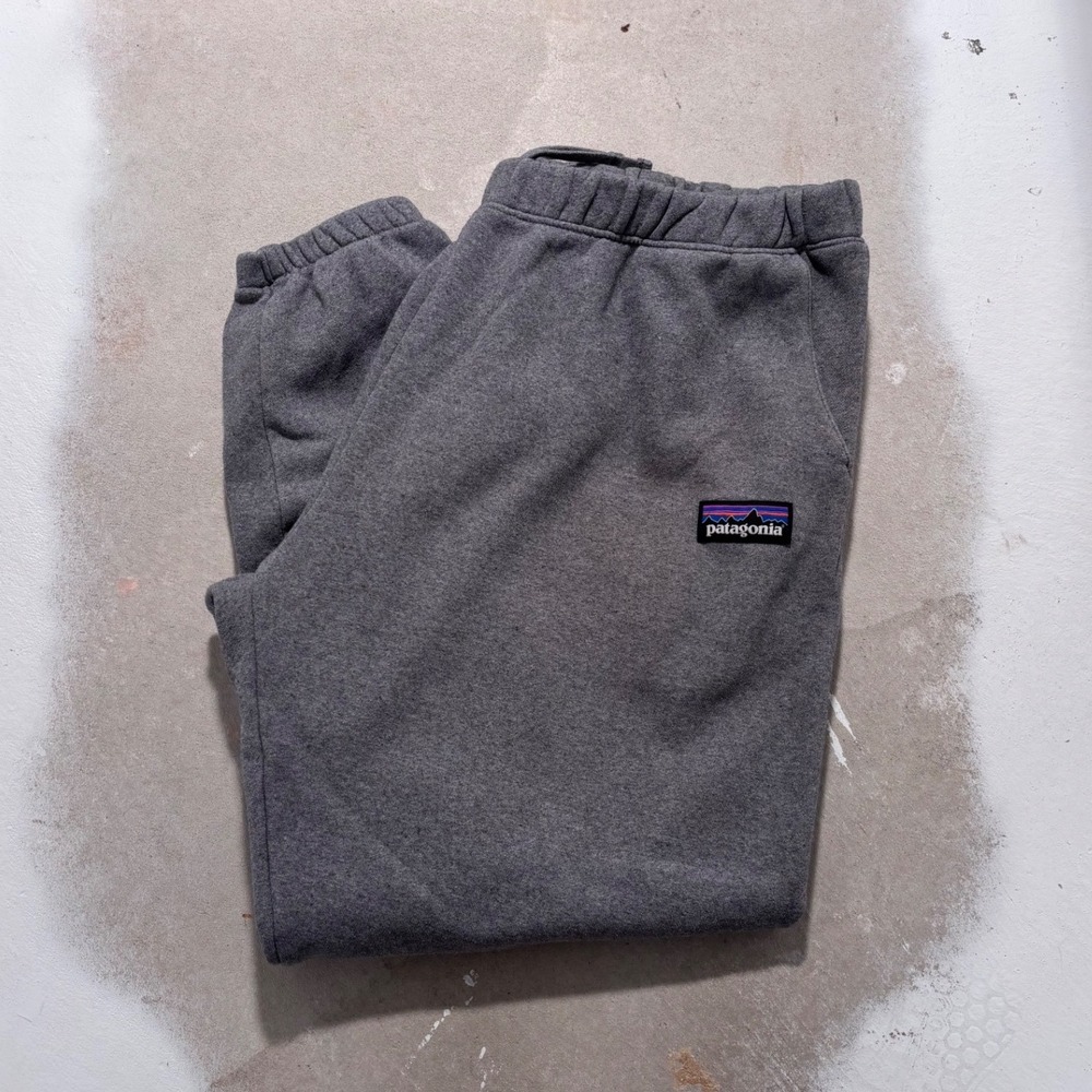 Patagonia P-6 Label Uprisal Sweatpants Mens XXL Gray Joggers Recycled Fleece